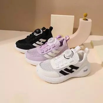 Детские легкие сетчатые кроссовки с вращающейся пряжкой для детей от 3 до 12 лет Set of 5 (Sizes 27-31)