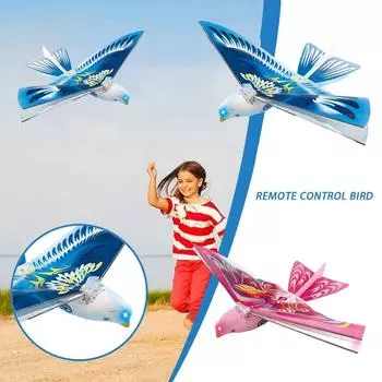 Детские летающие птицы электронные мини-RC игрушки-дроны 360 пульт дистанционного управления игрушками-птицами летающий вертолет I7I9 red-One-size