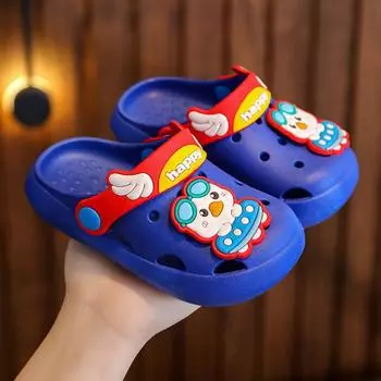 Детские летние милые сандалии с рисунком утки, мягкая нескользящая подошва, для мальчиков и девочек, для использования в помещении/на пляже. 22-23 жёлтый