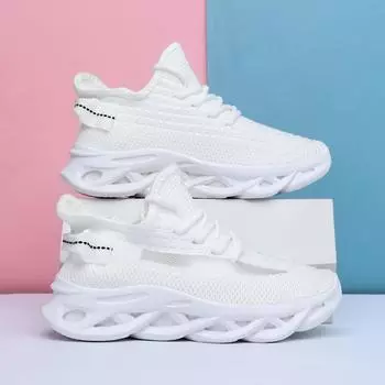 Детские летние модные кроссовки для мальчиков и девочек, летающая тканая обувь для детей, студентов, трендовая повседневная прогулочная спортивная школьная обувь 31 синий