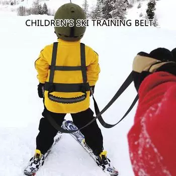 Детские лыжные обвязки Лыжные тренировочные обвязки Лыжные тренировочные поводки для катания на коньках Скейтбординг Сноуборд для начинающих 2 чёрный