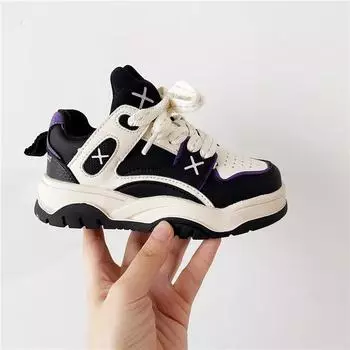 Детские маленькие белые туфли, новые повседневные универсальные туфли на мягкой подошве с мультяшным кроликом, детская спортивная обувь 27 фиолетовый