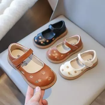 детские маленькие кожаные туфли принцесса туфли 21