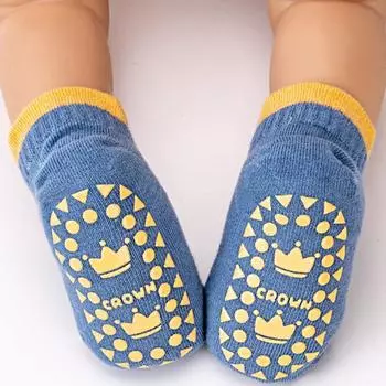 Детские милые носки с резиновыми ручками, низкие носки до щиколотки, детские нескользящие носки-тапочки, хлопковые дышащие носки M белый