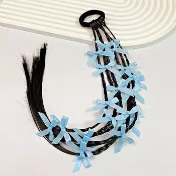 Детские милые парики, резинки для волос, повязки на голову с хвостиком, резинки, детские банты, резинки для волос для девочек, завязки для волос, детские аксессуары для волос