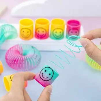 Детские мини-радужные смайлики-стопки колец - забавный подарок для детского сада 2.8*3.5cm