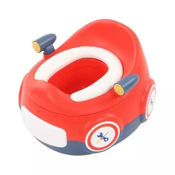 Детские многофункциональные туалеты в форме милой машины, портативные, прочные, из полиуретана, подушки, детский горшок для дома, красный