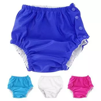 Детские многоразовые подгузники для плавания, моющиеся подгузники для купальников для девочек и мальчиков Lake Blue 70