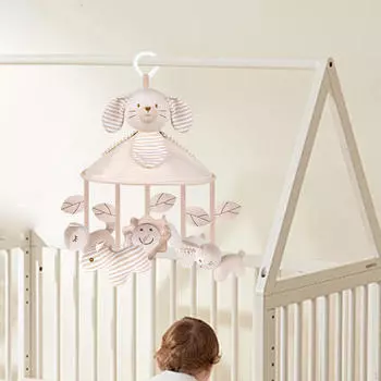 Детские мобильные игрушки для детской кроватки, мягкие мультяшные украшения, сенсорные игрушки, колокольчики для детской комнаты для младенцев No Music Box Stand