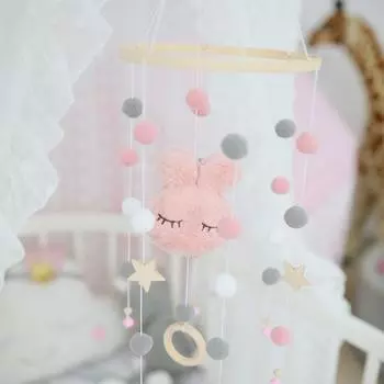 Детские мобильные погремушки игрушки 0-12 месяцев для новорожденных кроватка колокольчик для малышей погремушки карусель для детских кроваток дети музыкальная игрушка подарок серый