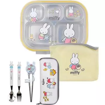 Детские модифицированные палочки для еды Miffy Step 1, футляр для ложки и вилки + набор ланч-боксов для тарелок, разные цвета, корейские товары по уходу за детьми, популярные товары