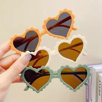 Детские модные милые дизайнерские солнцезащитные очки для детей, винтажные летние солнцезащитные очки для путешествий для мальчиков и девочек, модные солнцезащитные очки с защитой от ультрафиолета As pictures shown розовый