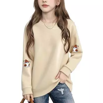 Детские модные повседневные универсальные повседневные толстовки с круглым вырезом для мальчиков и девочек, повседневные лоскутные топы с длинными рукавами, свитшоты 110