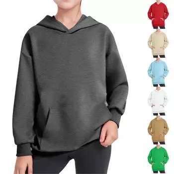 Детские модные повседневные универсальные повседневные толстовки с круглым вырезом для мальчиков и девочек, повседневные лоскутные топы с длинными рукавами, свитшоты 110 верблюд