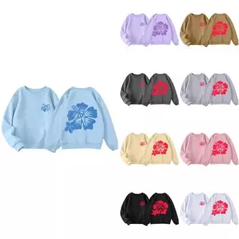 Детские модные повседневные универсальные повседневные толстовки с круглым вырезом для мальчиков и девочек, повседневные лоскутные топы с длинными рукавами, свитшоты 110