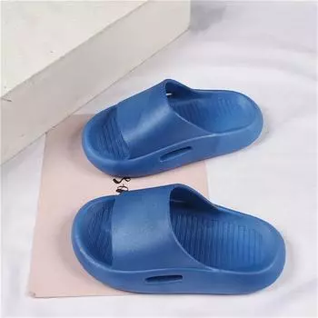 Детские модные тапочки, однотонные детские тапочки для мальчиков и девочек, тапочки на одно плечо, нескользящие классные тапочки 24