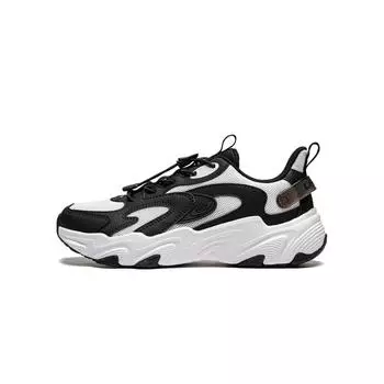 Детские мягкие легкие амортизирующие низкие повседневные кроссовки Li Ning Kids белые черные YKCU112-1 38