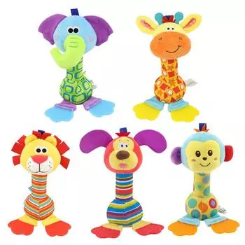 Детские мягкие погремушки-шейкеры, детские развивающие игрушки для рук, детские сенсорные обучающие игрушки с прорезывателем для детей от 3 до 12 месяцев 22x8x4cm