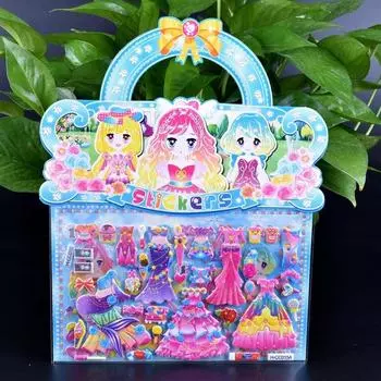 Детские мультяшные наклейки, игрушки, принцесса-русалка, нарядные наклейки разноцветный