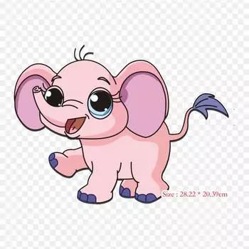 Детские мультяшные слоны, мультяшные слоны, термотрансферная печать, виниловые нашивки, наклейки для одежды, аппликации «сделай сам», моющиеся нашивки