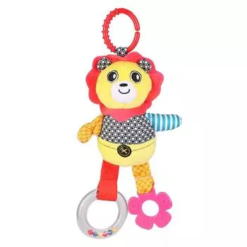 Детские Мультяшные Животные Музыка Кровать Подвесные Игрушки Детская Кроватка Успокаивающая Ткань Игрушка Коляска Тянуть Колокольчик (лев)