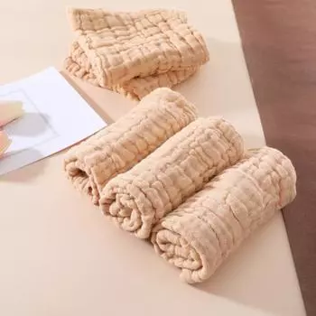 Детские муслиновые мочалки, 6-слойная марля, 100% хлопок, мягкие полотенца для лица, натуральный CPSC-сертифицированный впитывающий платок, полотенце для новорожденных легкие хаки