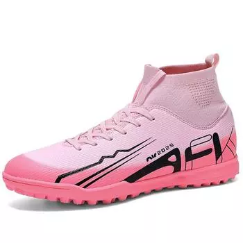 Детские/мужские носки, футбольные бутсы Mouth, резиновая мягкая подошва, короткие гвозди, искусственный газон, кожа, молодежные детские футбольные бутсы 36 чёрный