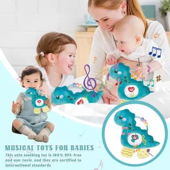 Детские музыкальные игрушки, 0, 3, 6, 9, 12 месяцев Детские игрушки, Подарки для мальчиков и девочек, Игрушки для младенцев с подсветкой, Зеленый One Size