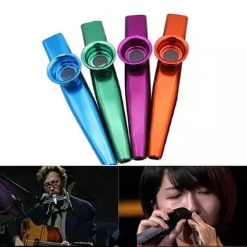 Детские музыкальные инструменты Kazoo из алюминиевого сплава для начинающих, игрушка, рождественский подарок синий