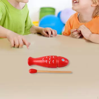 Детские музыкальные инструменты ударный блок с колотушкой музыкальная игрушка обучающая деятельность барабан 14.5cm_Wood