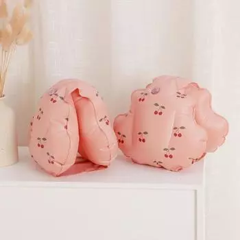 Детские надувные нарукавники для плавания, плавающий круг из ПВХ, безопасные детские нарукавники для обучения водным видам спорта вишня