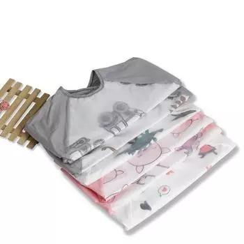 Детские нагрудники с длинными рукавами, хлопковые милые нагрудники, водонепроницаемый фартук с рисунком для младенцев, детские вещи для детей 0-3 лет 0-3 years old