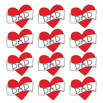 Детские наклейки 12 шт. Детские наклейки-татуировки Водонепроницаемые наклейки-татуировки в форме любви Mixed