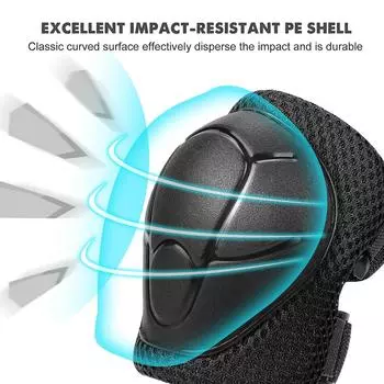 Детские наколенники Налокотники для малышей, мальчиков и девочек, возраст 3–7 лет, комплект защитного снаряжения 6 в 1 с защитой запястий для катания на коньках и езды на велосипеде, новинка