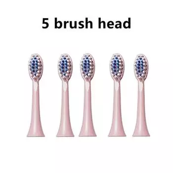 Детские насадки для электрической щетки, 5 шт., мягкая сменная насадка для щетки Smart Sonic, насадки для электрической зубной щетки, аксессуары pink 5pcs head