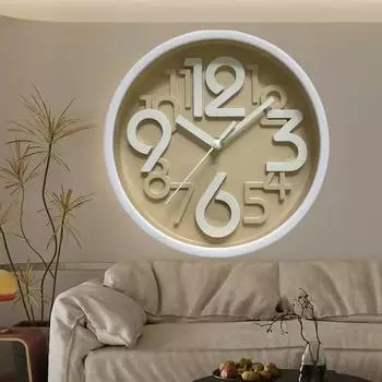 Детские настенные часы без тиканья, роскошные бесшумные круглые настенные часы на батарейках для современного простого стиля домашнего декора 8 inch зелёный