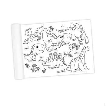 Детские настенные раскраски, плакаты, бумага 38x300 см, детские игрушки, аксессуары, липкие с обратной стороны, креативные Animal