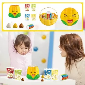 Детские настольные игры для семейных вечеринок. Игры для вечеринок. Кто больше всего любит попкорн. Настольная игра для взрослых и детей 8-12 лет, 2-4 игрока, игра для праздничной вечеринки. One Size