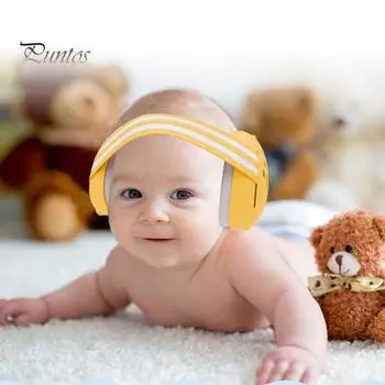 Детские наушники с шумоподавлением, эластичный ремешок, удобно носить, улучшает сон, защитные наушники для ушей младенца белый