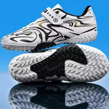 Детские нескользящие, дезодорирующие, устойчивые к истиранию резиновые футбольные бутсы с короткими ногтями и волшебной наклейкой 30 красный