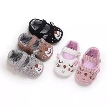 Детские нескользящие прогулочные туфли с героями мультфильмов, милая детская обувь с пряжкой для детей 0–18 месяцев 3/L