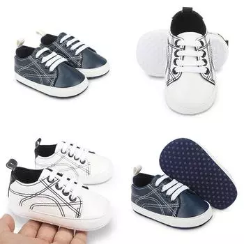 Детские нескользящие туфли с мягкой подошвой на плоской подошве First Walker Shoes 11