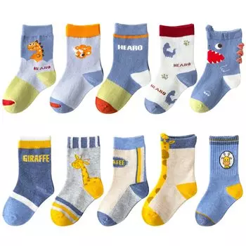 Детские носки для детей младшего школьного возраста с динозаврами и [Hapipana], набор, носки, унисекс, для мальчиков, мальчиков, девочек, девочек, студентов, детские носки,