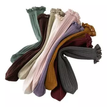 Детские носки для девочек, однотонные детские носки