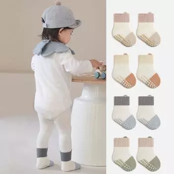 Детские носки для мальчиков и девочек, нескользящие, повседневные, мягкие, детские, для дома, весенние, хлопковые носки для малышей 0-5 лет S(0-1y) хаки