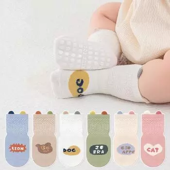 Детские носки для мальчиков и девочек, нескользящие, повседневные, мягкие, детские, для дома, носки, весенние, хлопковые, для малышей 0-5 лет S(0-1y) зелёный