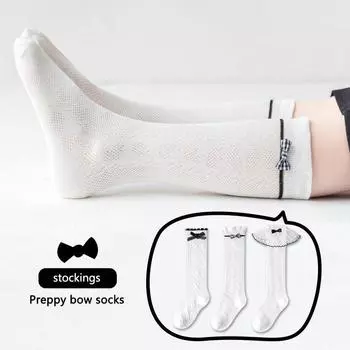 Детские носки Дышащие носки Удобные носки с бантом M