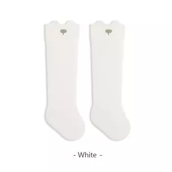 Детские носки и колготки для девочек, однотонные высокие носки для новорожденных, носки и гетры, длинные чулки для малышей XS(0-6M)