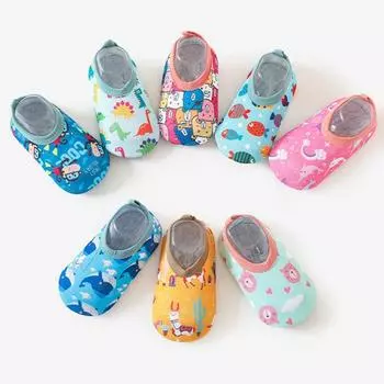 Детские носки-лодочки, противоскользящие носки, домашняя обувь для детского сада, обувь для малышей, носки-тапочки на мягкой подошве XS