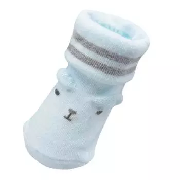 Детские носки Милые детские нескользящие носки для первых ходок Носки унисекс для новорожденных небесно-голубой